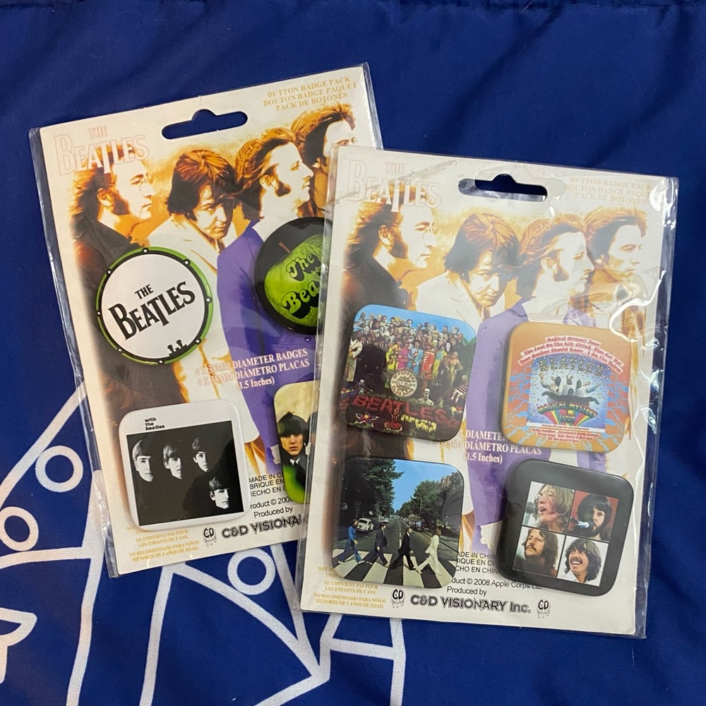 NWT Beatles Button Sets